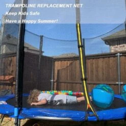 Remplacement De Filet De Trampoline, Filet De Sécurité De Trampoline De 10 Pieds Pour Filet De Remplacement Résistant Aux Intempéries à Cadre Rond à 6 Poteaux -Pas Cher Clair Jardin Magasin 66369272 5
