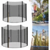 Froadp Ø305cm Filet De Sécurité Pour Trampoline De Jardin Filet De Remplacement Universel Filet De Protection Résistant Aux UV Pour Trampolines Ronds à 8 Pôles (Noir, Hauteur 180cm)