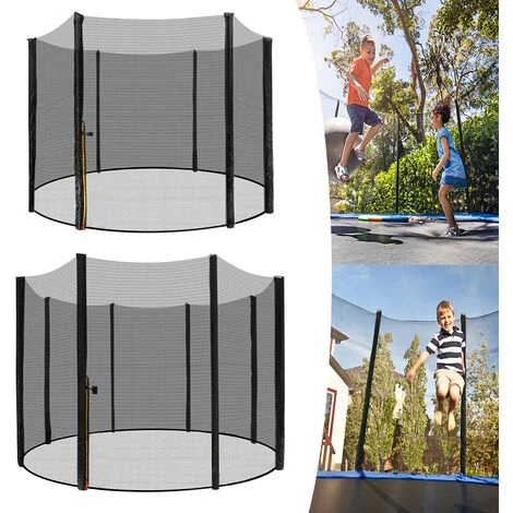 Froadp Ø305cm Filet De Sécurité Pour Trampoline De Jardin Filet De Remplacement Universel Filet De Protection Résistant Aux UV Pour Trampolines Ronds à 8 Pôles (Noir, Hauteur 180cm) 1 Froadp Ø305cm Filet De Sécurité Pour Trampoline De Jardin Filet De Remplacement Universel Filet De Protection Résistant Aux UV Pour Trampolines Ronds à 8 Pôles (Noir, Hauteur 180cm)