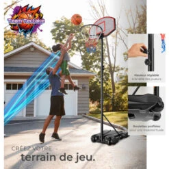 Panier De Basketball Sur Pied Harlem - Panier De Basket, Appareil De Sport, Panier De Basket-ball -Pas Cher Clair Jardin Magasin 71318189 3