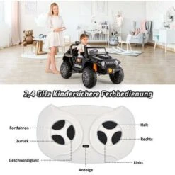 Voiture électrique Pour Enfants, Conduite Parent-enfant. Mode Parental. Charge De 100 Kg. 3 Sièges, 12V, 7Ah. USB Bluetooth. Télécommande, Démarrage En Douceur, Moteurs 2*35W. Klaxon, éclairage Avant. 3-7km/h, Pour Enfants à Partir De 3 Ans Noir -Pas Cher Clair Jardin Magasin 72336647 3