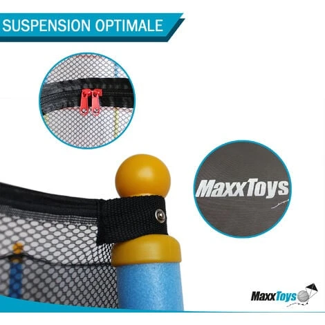 MaxxToys Trampoline Enfant Pour Intérieur Et Extérieur - Ø 140cm - Avec Filet De Protection - Max 50 KG 4 MaxxToys Trampoline Enfant Pour Intérieur Et Extérieur - Ø 140cm - Avec Filet De Protection - Max 50 KG – Image 4