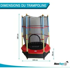 MaxxToys Trampoline Enfant Pour Intérieur Et Extérieur - Ø 140cm - Avec Filet De Protection - Max 50 KG 9 MaxxToys Trampoline Enfant Pour Intérieur Et Extérieur - Ø 140cm - Avec Filet De Protection - Max 50 KG -Pas Cher Clair Jardin Magasin 72493158 5