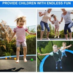 Trampoline Ø185cm - Jardin - Trampoline D'Extérieur - 6ft - Enfant - Bleu -Pas Cher Clair Jardin Magasin 72660318 4