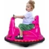 DREAMADE Auto-tamponneuse Électrique Enfant 6 V Avec 2 Modes Conduite, Musique, Ceinture Sécurité Réglable, Lumières LED, Rotation à 360°, Fonction De Démarrage Lent, Pare-Chocs Souple,3 Ans+(Rose)