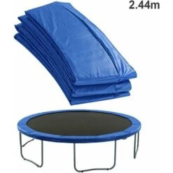 Solde- AGILITY, Coussin De Protection Trampoline, 244cm Coussin De Sécurité De Trampoline, Coussin De Protection De Ressort De Trampoline - Résistant Aux Déchirures，bleu
