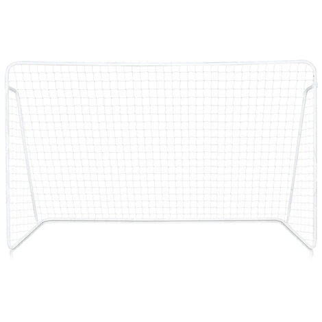 But De Football 240x150x90cm En Tube D'acier Galvanisé Blanc 1 But De Football 240x150x90cm En Tube D'acier Galvanisé Blanc