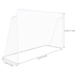 But De Football 240x150x90cm En Tube D'acier Galvanisé Blanc 6 But De Football 240x150x90cm En Tube D'acier Galvanisé Blanc -Pas Cher Clair Jardin Magasin 78027849 2