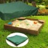 120120cm Housse De Bac à Sable En Tissu Oxford 210D, Carrée, étanche à La Poussière, Pour L'extérieur Du Jardin, Avec Cordon De Serrage, Pour La Protection Des Jouets