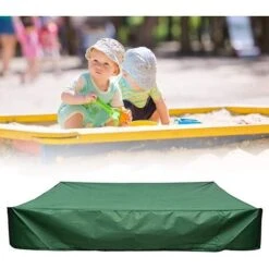 120120cm Housse De Bac à Sable En Tissu Oxford 210D, Carrée, étanche à La Poussière, Pour L'extérieur Du Jardin, Avec Cordon De Serrage, Pour La Protection Des Jouets -Pas Cher Clair Jardin Magasin 79594771 4