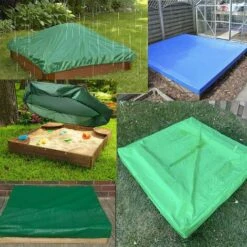 120120cm Housse De Bac à Sable En Tissu Oxford 210D, Carrée, étanche à La Poussière, Pour L'extérieur Du Jardin, Avec Cordon De Serrage, Pour La Protection Des Jouets -Pas Cher Clair Jardin Magasin 79594771 5