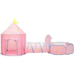 Tente De Jeu Pour Enfants Avec 250 Balles Rose 301x120x128 Cm VidaXL -Pas Cher Clair Jardin Magasin 80307891 4