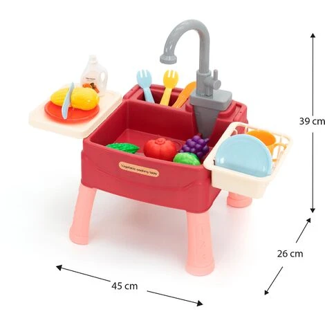 Évier Pour Enfants Mini Avec Circuit D'Eau Et Robinet D'Arrêt Robincool Basin Of Wash 45x26x39 Cm 23 Accessoires Inclus 4 Évier Pour Enfants Mini Avec Circuit D'Eau Et Robinet D'Arrêt Robincool Basin Of Wash 45x26x39 Cm 23 Accessoires Inclus – Image 4