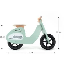 Moto D'Enfant Sans Pédales Montessori Robincool Motorbike 73x27x51 Cm Draisienne En Bois Écologique Couleur Vert -Pas Cher Clair Jardin Magasin 81223039 4