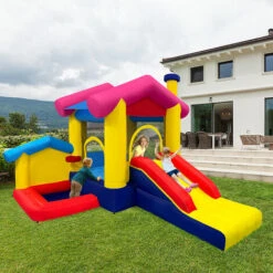 Froadp Enfants Château Gonflable Maison De Jeu, Pour L'intérieur & L'extérieur, Avec Soufflerie 370W (320x285x243cm) 8 Froadp Enfants Château Gonflable Maison De Jeu, Pour L'intérieur & L'extérieur, Avec Soufflerie 370W (320x285x243cm) -Pas Cher Clair Jardin Magasin 81844116 4