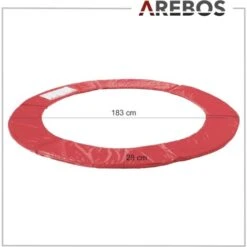 AREBOS Coussin De Protection Pour Trampoline De Remplacement Trampoline Couverture Rembourrage Anti-déchirure 183 Cm Rouge 9 AREBOS Coussin De Protection Pour Trampoline De Remplacement Trampoline Couverture Rembourrage Anti-déchirure 183 Cm Rouge -Pas Cher Clair Jardin Magasin 8204105 5