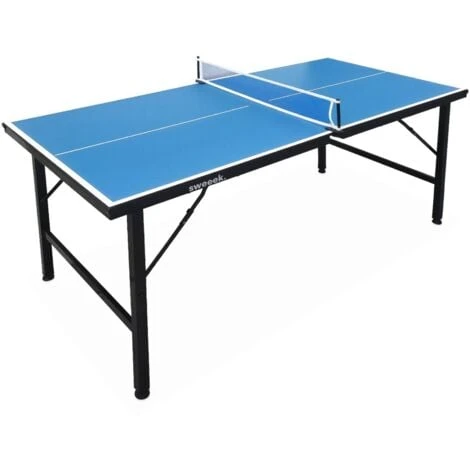 Mini Table De Ping Pong 150x75cm - Table Pliable INDOOR Bleue. Avec 4 Raquettes Et 6 Balles. Valise De Jeu Pour Utilisation Intérieure. Sport Tennis De Table 2 Mini Table De Ping Pong 150x75cm - Table Pliable INDOOR Bleue. Avec 4 Raquettes Et 6 Balles. Valise De Jeu Pour Utilisation Intérieure. Sport Tennis De Table – Image 2