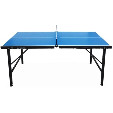 Mini Table De Ping Pong 150x75cm - Table Pliable INDOOR Bleue. Avec 4 Raquettes Et 6 Balles. Valise De Jeu Pour Utilisation Intérieure. Sport Tennis De Table 3 Mini Table De Ping Pong 150x75cm - Table Pliable INDOOR Bleue. Avec 4 Raquettes Et 6 Balles. Valise De Jeu Pour Utilisation Intérieure. Sport Tennis De Table – Image 3