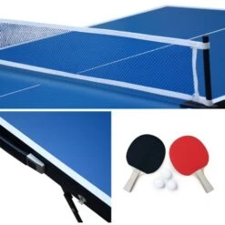 Mini Table De Ping Pong 150x75cm - Table Pliable INDOOR Bleue. Avec 4 Raquettes Et 6 Balles. Valise De Jeu Pour Utilisation Intérieure. Sport Tennis De Table 9 Mini Table De Ping Pong 150x75cm - Table Pliable INDOOR Bleue. Avec 4 Raquettes Et 6 Balles. Valise De Jeu Pour Utilisation Intérieure. Sport Tennis De Table -Pas Cher Clair Jardin Magasin 8482311 5