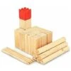 Kubb Jeu En Bois, Jeu De Societe Pour 2 A 12 Joueurs Avec 1 Roi, 10 Cibles Kubb, 6 Bâtons A Lancer, 4 Pieux D'angle, Jeu D'Adresse De Plein Air, Plage, Pelouse, Pour Enfants, Adultes