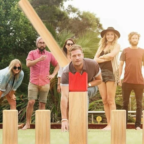 Kubb Jeu En Bois, Jeu De Societe Pour 2 A 12 Joueurs Avec 1 Roi, 10 Cibles Kubb, 6 Bâtons A Lancer, 4 Pieux D'angle, Jeu D'Adresse De Plein Air, Plage, Pelouse, Pour Enfants, Adultes 2 Kubb Jeu En Bois, Jeu De Societe Pour 2 A 12 Joueurs Avec 1 Roi, 10 Cibles Kubb, 6 Bâtons A Lancer, 4 Pieux D'angle, Jeu D'Adresse De Plein Air, Plage, Pelouse, Pour Enfants, Adultes – Image 2