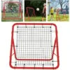 AUFUN Football Rebounder Kickback Pour Exercices - Football - Entraînement Technique (100 X 100 X 65 Cm, Rouge)