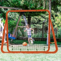 AUFUN Football Rebounder Kickback Pour Exercices - Football - Entraînement Technique (100 X 100 X 65 Cm, Rouge) -Pas Cher Clair Jardin Magasin 85430768 5