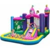 DREAMADE Château Gonflable Avec Trampoline Pour Enfants 3 - 10Ans Toboggan Et Piscine 327 X 392 X 270 CM (sans Gonfleur)
