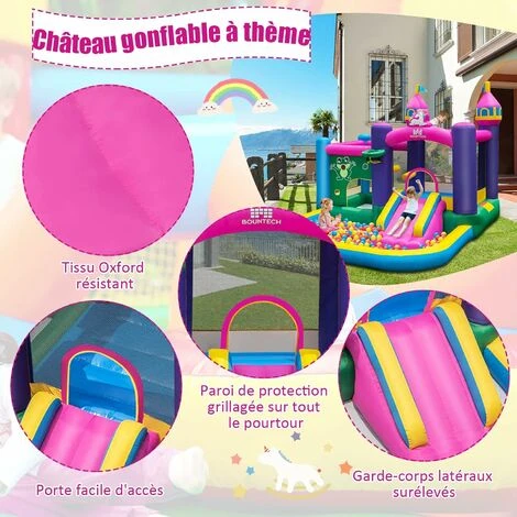 DREAMADE Château Gonflable Avec Trampoline Pour Enfants 3 - 10Ans Toboggan Et Piscine 327 X 392 X 270 CM (sans Gonfleur) 2 DREAMADE Château Gonflable Avec Trampoline Pour Enfants 3 - 10Ans Toboggan Et Piscine 327 X 392 X 270 CM (sans Gonfleur) – Image 2