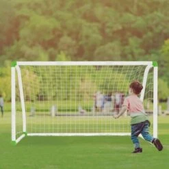 AUFUN But De Football En PVC Pour Enfants Avec Filet, Filet De Football Pour Jardin, Parc, Plage Ou Hall, 180 X 120 X 80 Cm -Pas Cher Clair Jardin Magasin 87109955 3