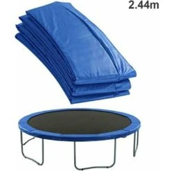 Coussin De Protection Trampoline, 244cm Coussin De Sécurité De Trampoline, Coussin De Protection De Ressort De Trampoline - Résistant Aux Déchirures,bleu
