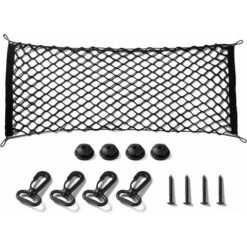 Filet De Chargement Robuste Extensible, Accessoires Intérieurs De Voiture, Filet De Rangement élastique Réglable Avec Crochet Pour SUV, Voitures Et Camions (35,4 X 15,8 Pouces)