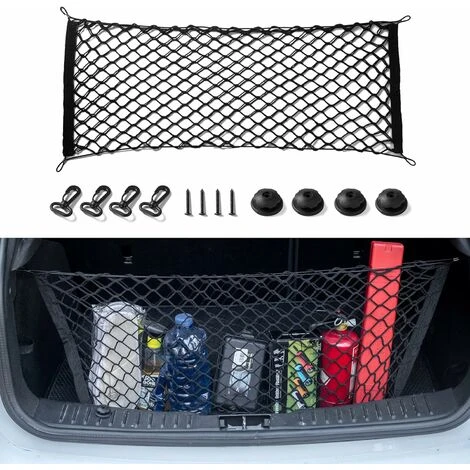Filet De Chargement Robuste Extensible, Accessoires Intérieurs De Voiture, Filet De Rangement élastique Réglable Avec Crochet Pour SUV, Voitures Et Camions (35,4 X 15,8 Pouces) 2 Filet De Chargement Robuste Extensible, Accessoires Intérieurs De Voiture, Filet De Rangement élastique Réglable Avec Crochet Pour SUV, Voitures Et Camions (35,4 X 15,8 Pouces) – Image 2