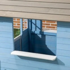 OUTSUNNY Maison De Jeux Enfant - Jeu Plein Air Maisonnette Enfant - Dim. 151L X 112l X 142H Cm - Bois Sapin Bleu Blanc Gris 9 OUTSUNNY Maison De Jeux Enfant - Jeu Plein Air Maisonnette Enfant - Dim. 151L X 112l X 142H Cm - Bois Sapin Bleu Blanc Gris -Pas Cher Clair Jardin Magasin 88734294 5