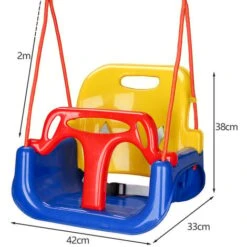 SWANEW Balançoire Pour Enfants Balançoire 3 En 1 Cadre De Balançoire Balançoire Pour Bébé Réglable Enfants -Pas Cher Clair Jardin Magasin 89268530 2