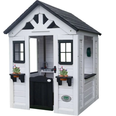 Backyard Discovery Sweetwater Maisonnette En Bois Cabane En Bois Maisonnette / Cabane De Jeu Avec Cuisine Grise Et Blanche 1 Backyard Discovery Sweetwater Maisonnette En Bois Cabane En Bois Maisonnette / Cabane De Jeu Avec Cuisine Grise Et Blanche