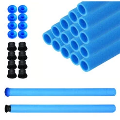 Accessoires De Trampoline Lot De Tubes En Mousse Pour Trampoline De 92 Cm ,protections De Tringles Pour Trampoline,Un Ensemble De 16,Bleu HENGMEI