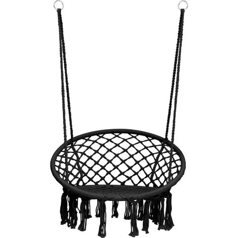 UNIQUEChaise à Bascule En Hamac 80 Cm Anthracite3,5 Kg,Magnifique & Montage Facile78306 3 UNIQUEChaise à Bascule En Hamac 80 Cm Anthracite3,5 Kg,Magnifique & Montage Facile78306 – Image 3