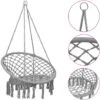 UNIQUEChaise à Bascule En Hamac 80 Cm Gris3,5 Kg,Magnifique & Montage Facile48346
