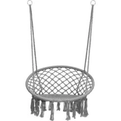 UNIQUEChaise à Bascule En Hamac 80 Cm Gris3,5 Kg,Magnifique & Montage Facile48346 -Pas Cher Clair Jardin Magasin 90110896 3