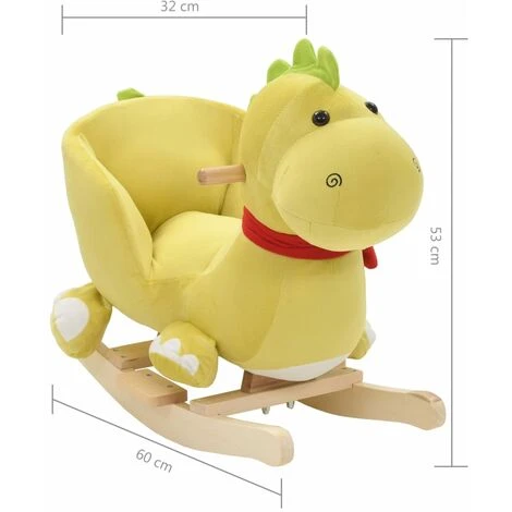 UNIQUEDragon à Bascule Avec Dossier Peluche 60x32x53 Cm Vert Citron3,8 Kg,Magnifique & Montage Facile38668 5 UNIQUEDragon à Bascule Avec Dossier Peluche 60x32x53 Cm Vert Citron3,8 Kg,Magnifique & Montage Facile38668 – Image 5