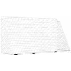 But De Football Avec Filet Blanc 366x122x182 Cm Acier -Pas Cher Clair Jardin Magasin 90488241 5