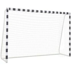 Elegant-Stil But De Football 300x200x90 Cm Métal Noir Et Blanc,pour Salon/Jardin,Montage Facile,19,1 Kg -Pas Cher Clair Jardin Magasin 90968719 4