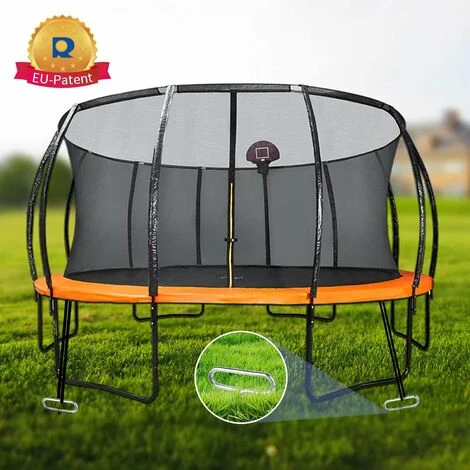 Kit D'ancrage Au Sol 4 Pièces Pour Trampoline, Balançoire, Chevilles D'ancrage En Spirale Avec Sangles, Ancres De Trampoline, Chevilles D'ancrage En Acier 2 Kit D'ancrage Au Sol 4 Pièces Pour Trampoline, Balançoire, Chevilles D'ancrage En Spirale Avec Sangles, Ancres De Trampoline, Chevilles D'ancrage En Acier – Image 2