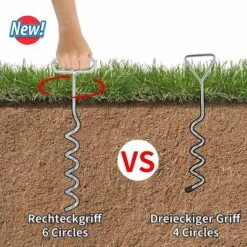 Kit D'ancrage Au Sol 4 Pièces Pour Trampoline, Balançoire, Chevilles D'ancrage En Spirale Avec Sangles, Ancres De Trampoline, Chevilles D'ancrage En Acier 7 Kit D'ancrage Au Sol 4 Pièces Pour Trampoline, Balançoire, Chevilles D'ancrage En Spirale Avec Sangles, Ancres De Trampoline, Chevilles D'ancrage En Acier -Pas Cher Clair Jardin Magasin 92099948 3