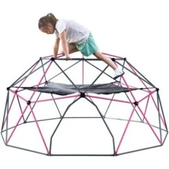 Dome D'escalade De 3 M Avec Hamac, Cadre D'escalade Pour Enfants, Dome Antidérapant Pour Jardin Intérieur Extérieur Jusqu'à 375 Kg. 7 Dome D'escalade De 3 M Avec Hamac, Cadre D'escalade Pour Enfants, Dome Antidérapant Pour Jardin Intérieur Extérieur Jusqu'à 375 Kg. -Pas Cher Clair Jardin Magasin 92378379 4