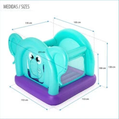 Château Gonflable Bestway Energic Elephant 203x155x135 Cm Multicolore Avec Filet De Sécurité -Pas Cher Clair Jardin Magasin 92786390 4