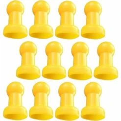 12 X Bouchons De Trampoline Capuchons De Poteau Accessoires De Trampoline 8x5cm Jaune