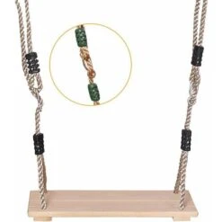 à Suspendre Arbre Balançoire Pour Adultes Enfants Poli Four-board Anti-corrosion Bois Balançoire Extérieur/intérieur -Pas Cher Clair Jardin Magasin 94527196 5