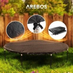 AREBOS Housse De Trampoline 366 Cm / Résistant Aux UV / Résistant Aux Intempéries -Pas Cher Clair Jardin Magasin 9480707 4